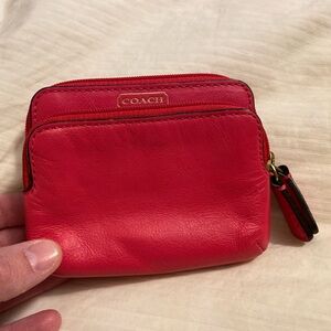 Coach Vibrant Pink Leather Wallet